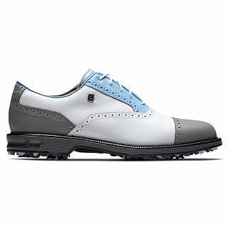 Scarpe Golf Footjoy Uomo Premiere Series Spikes Bianche/Blu Chiaro/Grigie Italia JUE704185